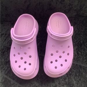 Lavender Platform Crocs Size 8
